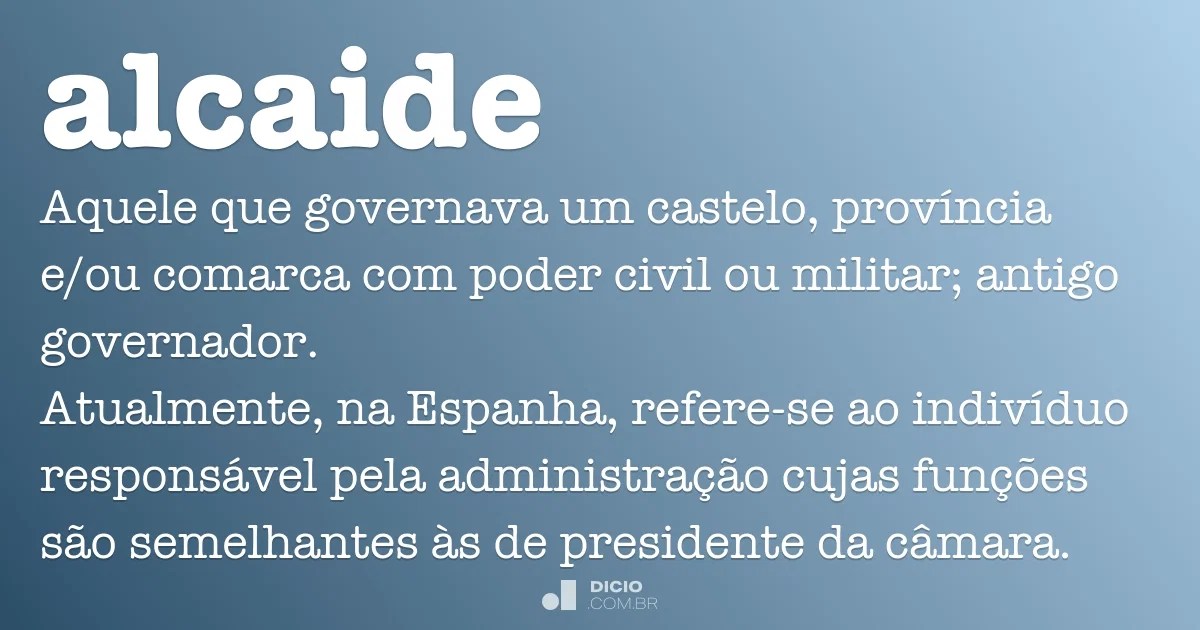 Retrouvez toutes les informations sur le club, le calendrier, les résultats, le palmarès, les statistiques mais aussi l'effectif. Alcaide - Dicio, DicionÃ¡rio Online de PortuguÃªs