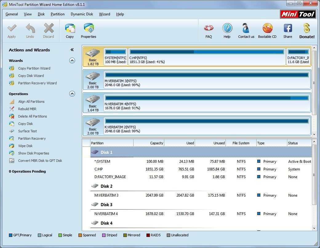 Minitool partition wizard