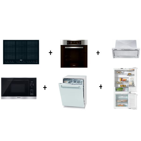 Miele Built In Kitchen Discovery Set Km63661 Induction Hob H2265b Oven Da3496 Hood M6032sc Microwave Oven G4960vi Dishwasher Kfns37432id