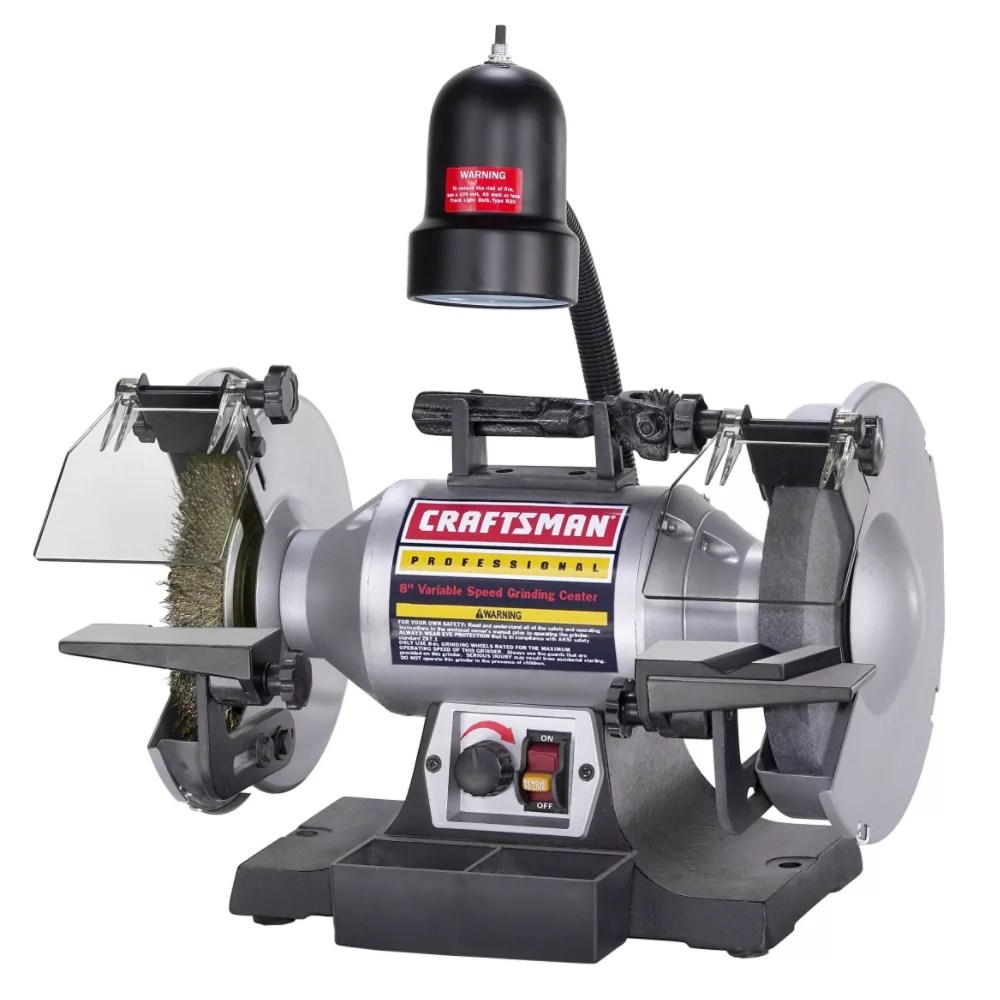 Craftsman variable speed bench grinder buffer benchtop table workshop garage for sale online woodworking tool cabinet. Bench Grinder Products On Sale