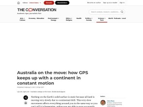 Australia on the move: how GPS keeps up with a continent in constant motion