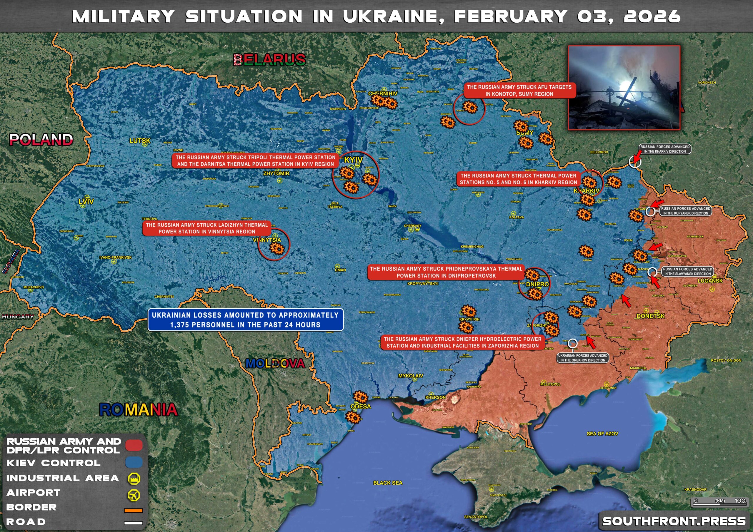 Military Situation In Ukraine On February 3 2026 Maps Update 3feb2026 Ukraine Map 