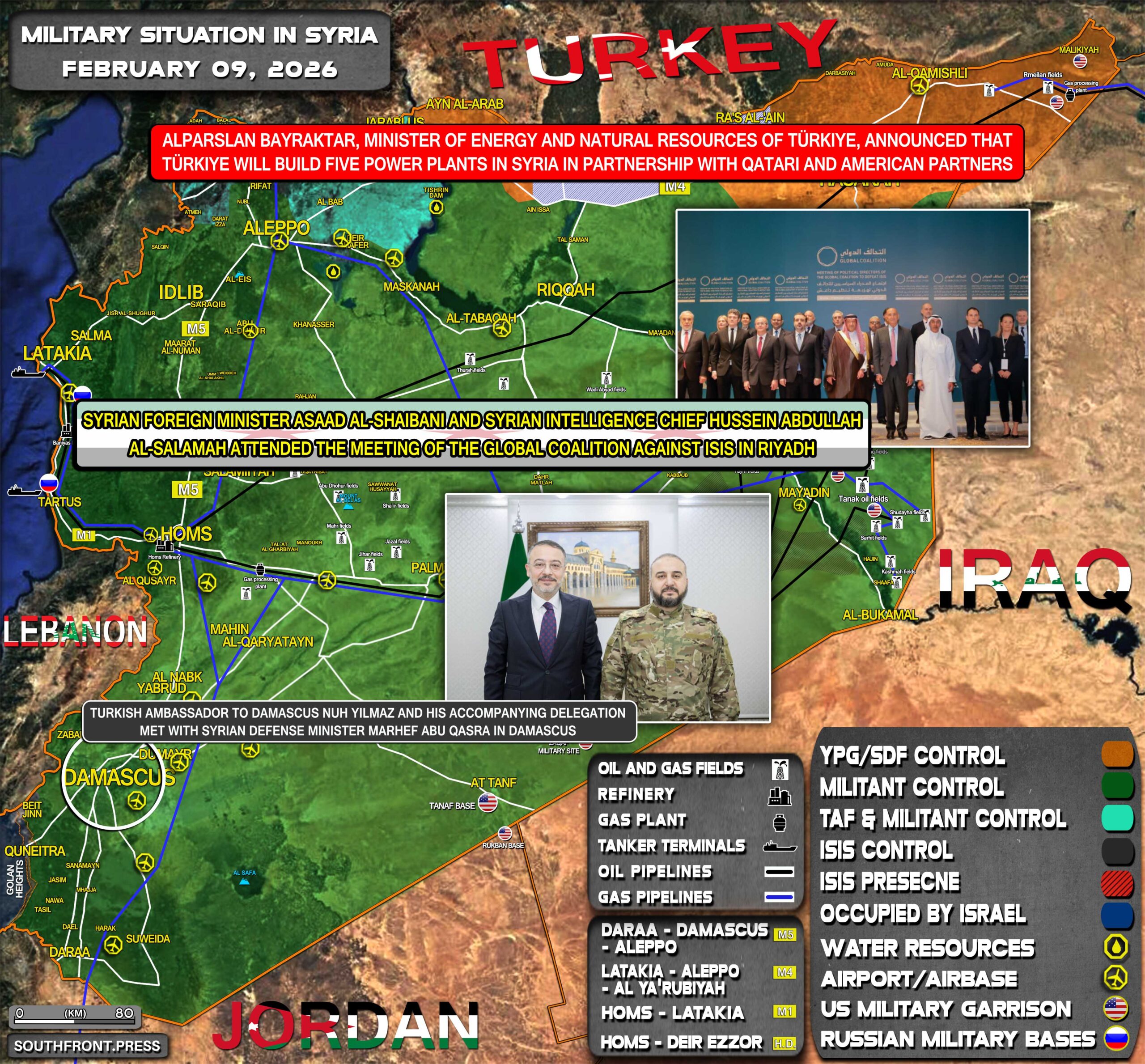 Military Situation In Syria On February 9 2026 Map Update 9feb2026 Syria War Map 