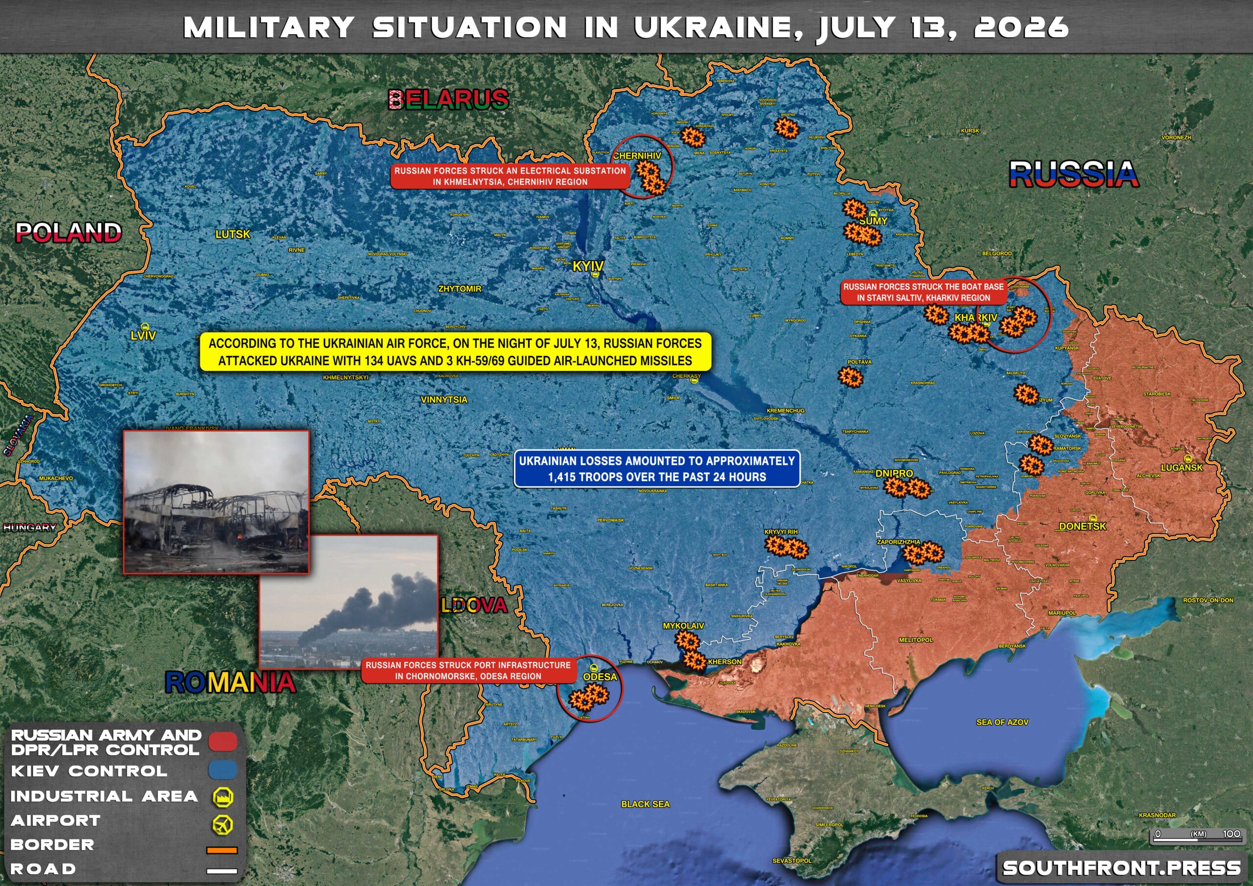 Military Situation In Ukraine And Ukrainian Attacks On Russian 13july2026 Ukraine Map 
