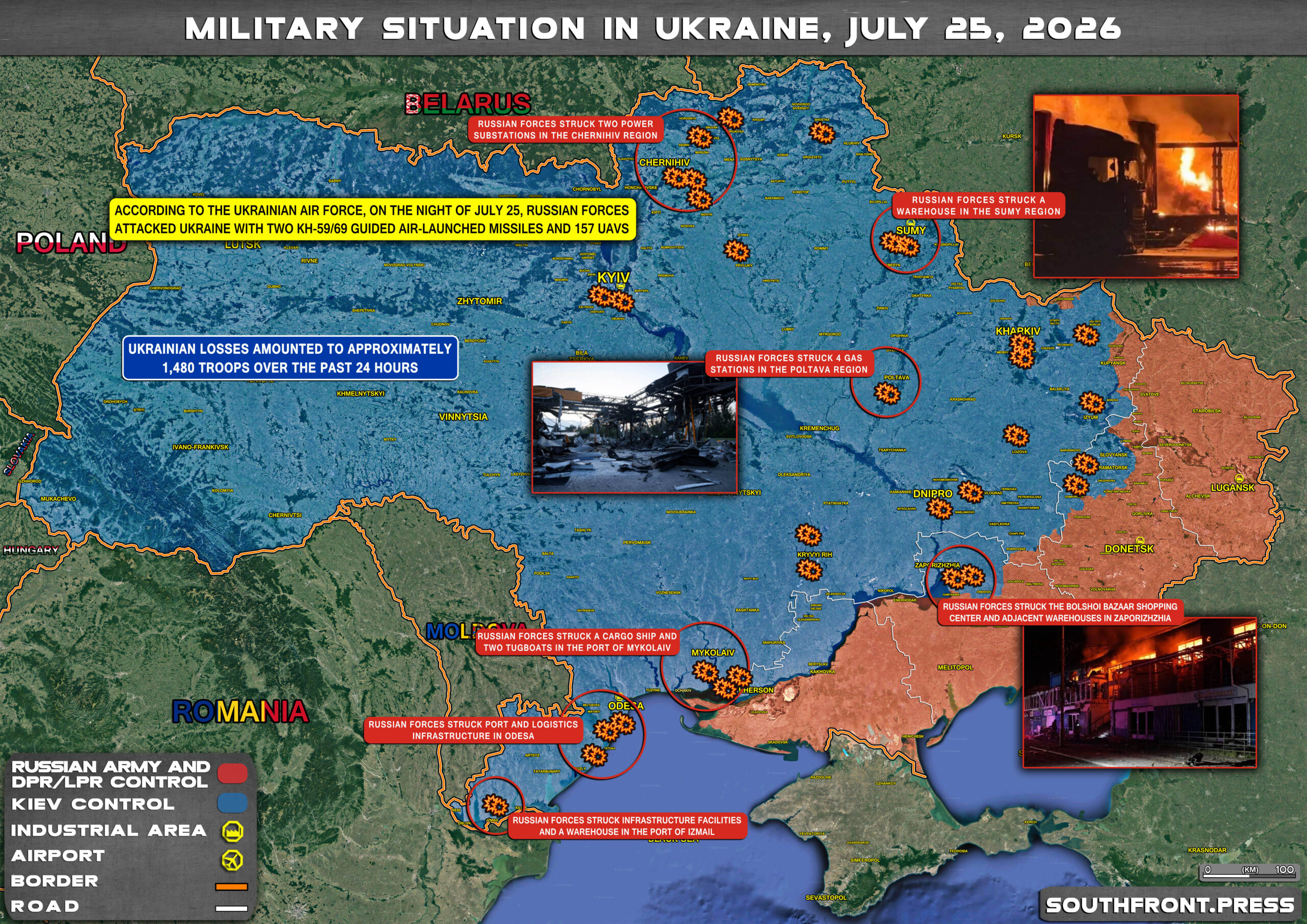 Military Situation In Ukraine And Ukrainian Attacks On Russian 25july2026 Ukraine Map 