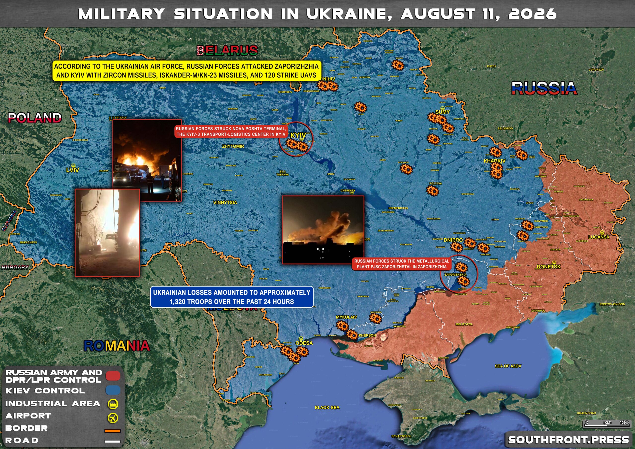 Military Situation In Ukraine And Ukrainian Attacks On Russian 11aug2026 Ukraine Map 