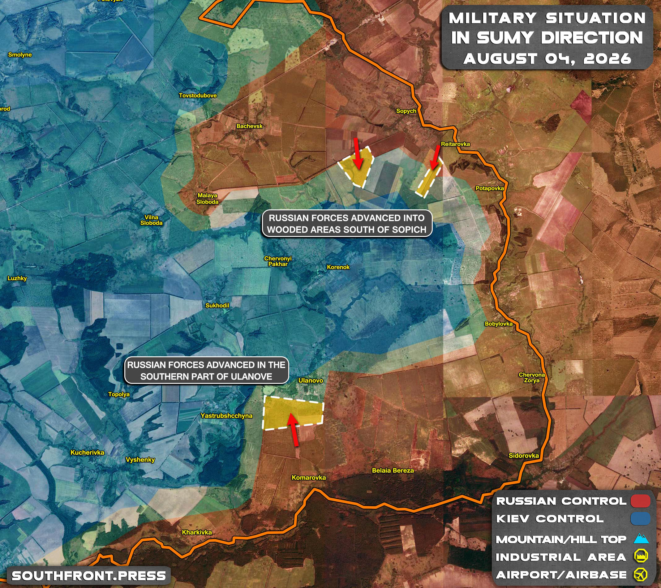 Military Situation In Ukraine And Ukrainian Attacks On Russian 4aug2026 Ukraine Sumy Hlukhiv Map 