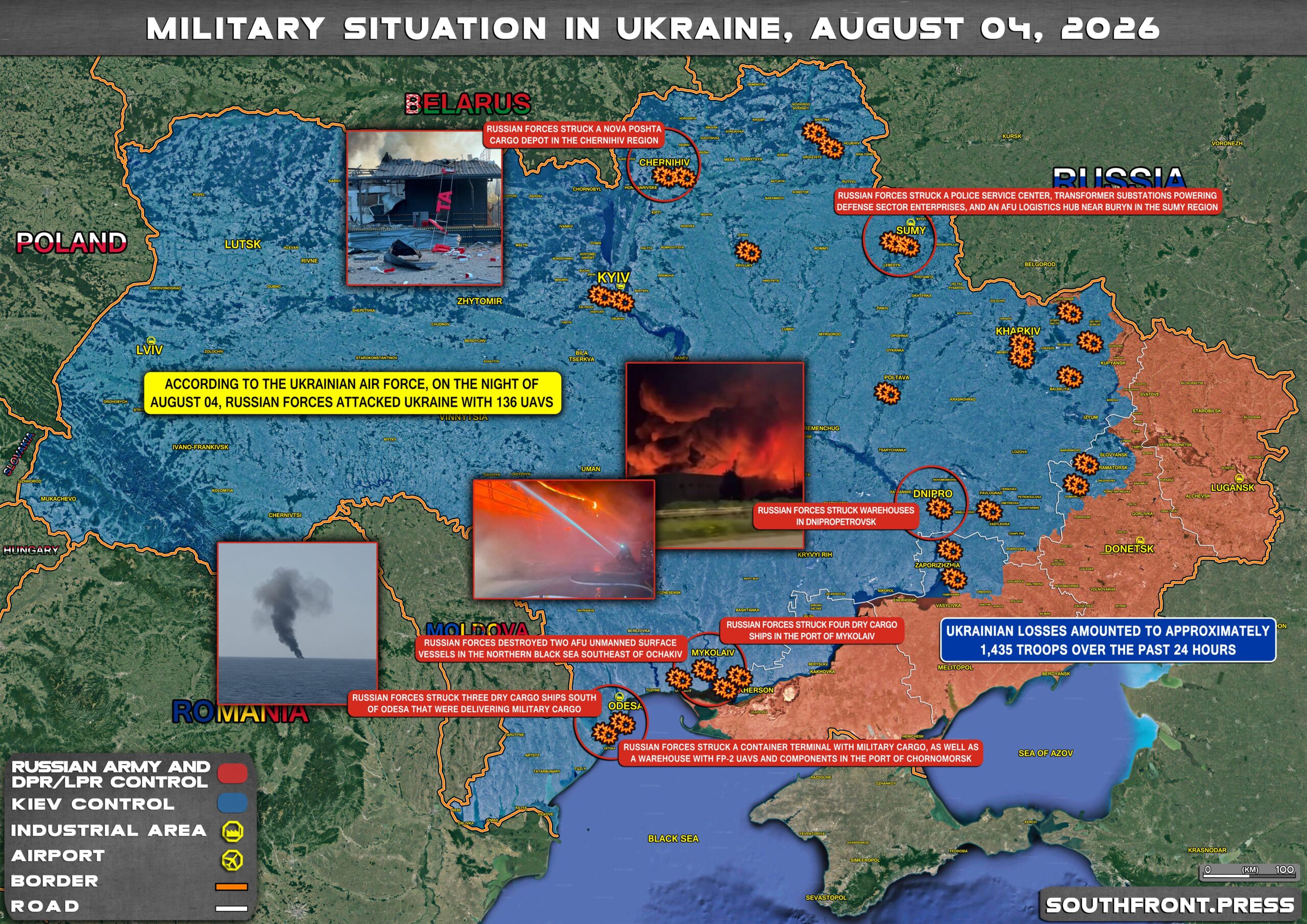 Military Situation In Ukraine And Ukrainian Attacks On Russian 4aug2026 Ukraine Map 