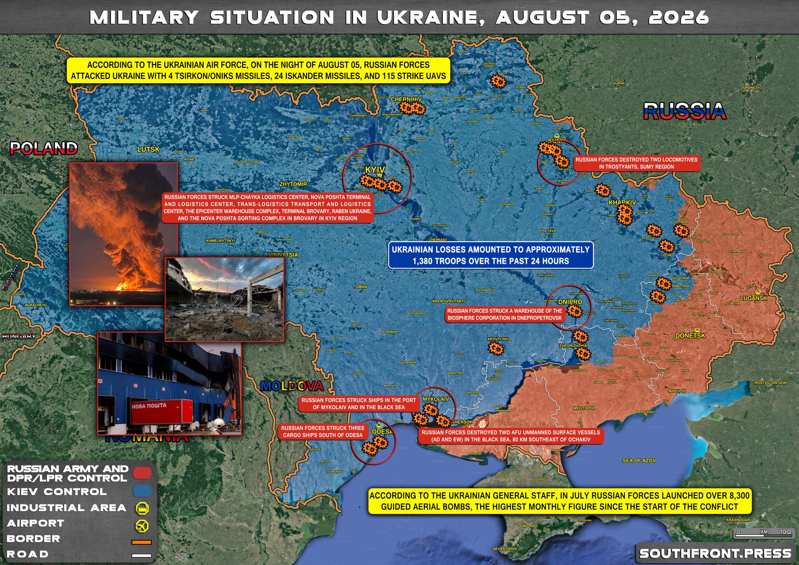 Military Situation In Ukraine And Ukrainian Attacks On Russian 5aug2026 Ukraine Map 