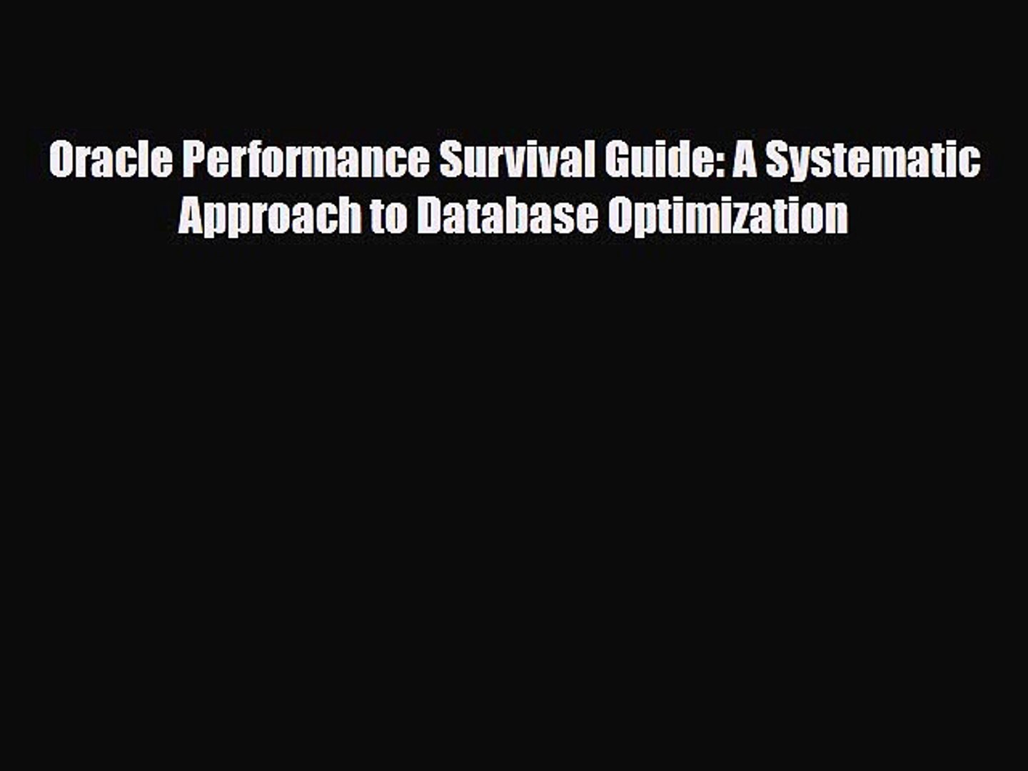 Mag A Performance Evaluation Framework For Database Systems