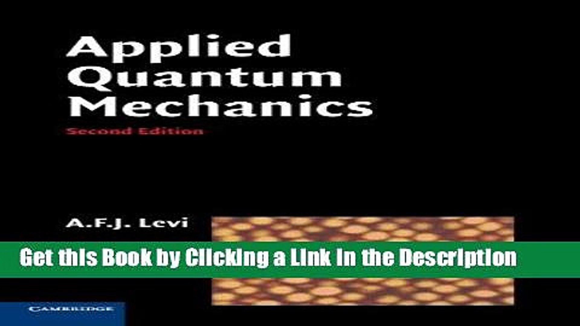 Read Ebook Pdf Applied Quantum Mechanics Download Full