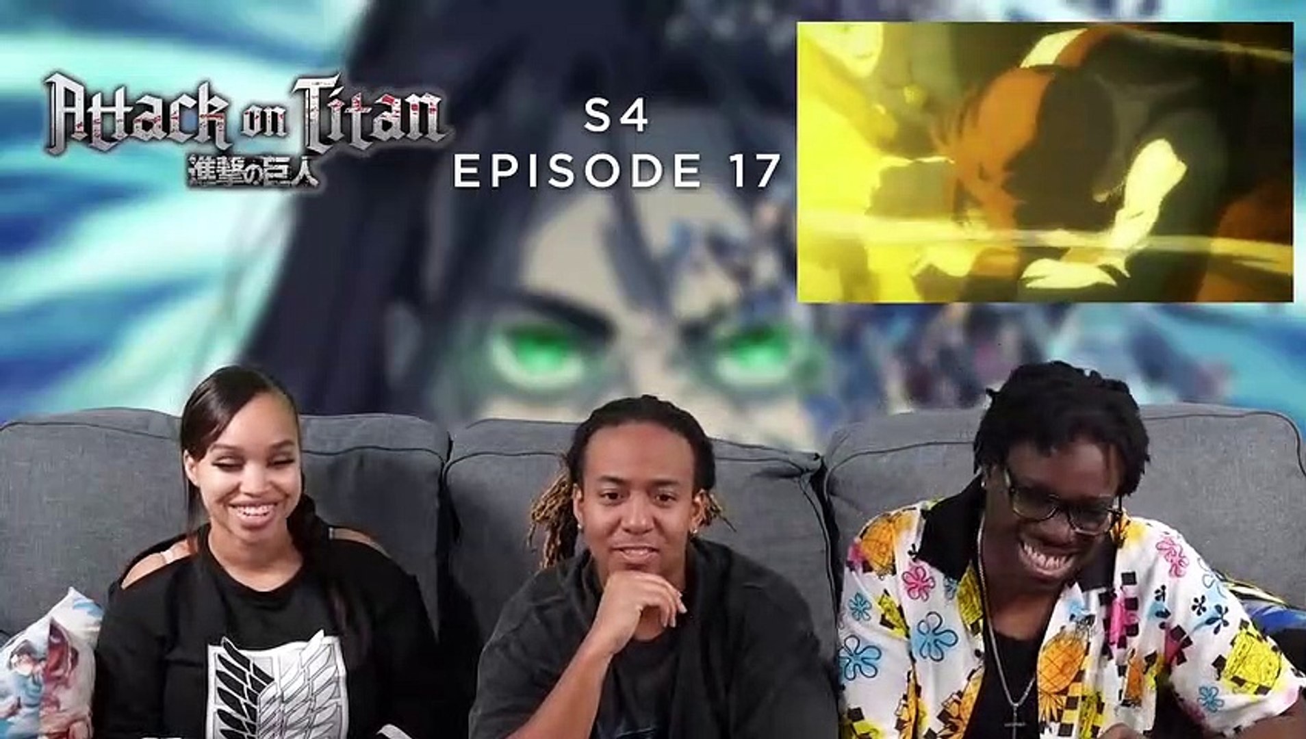 Yaboyroshi Attack On Titan 4x17 Reaction - video Dailymotion