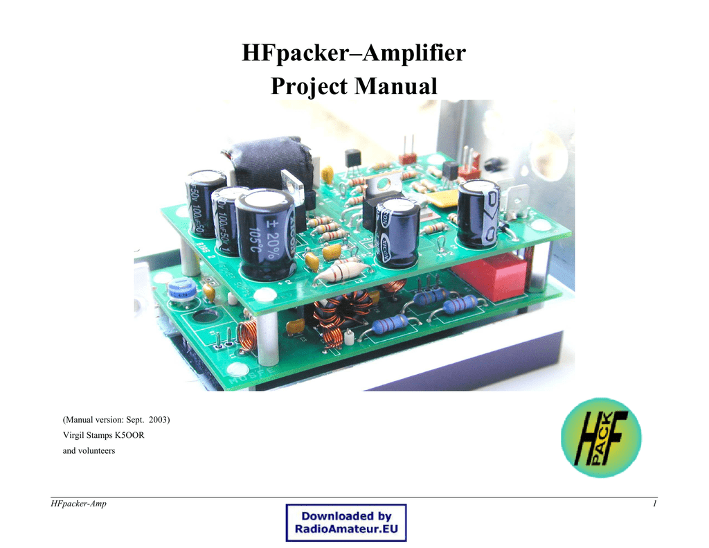 Hfpacker Amplifier User Manualzz Com