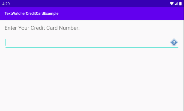 Getting a credit card is a fairly straightforward process that requires you to submit an application for a card and receive an approval or denial. Format Credit Card Number with Android TextWatcher