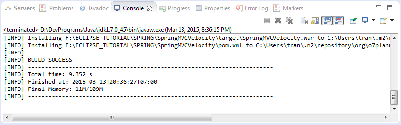 Spring MVC and Velocity Tutorial with Examples (11) Spring MVC and Velocity Tutorial with Examples (11)
