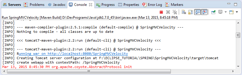 Spring MVC and Velocity Tutorial with Examples (16) Spring MVC and Velocity Tutorial with Examples (16)