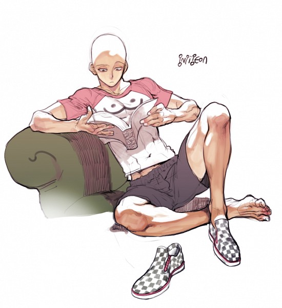 The shadow on the neck will be angled opposite of the light source. Saitama (One Punch Man) Image #1865175 - Zerochan Anime