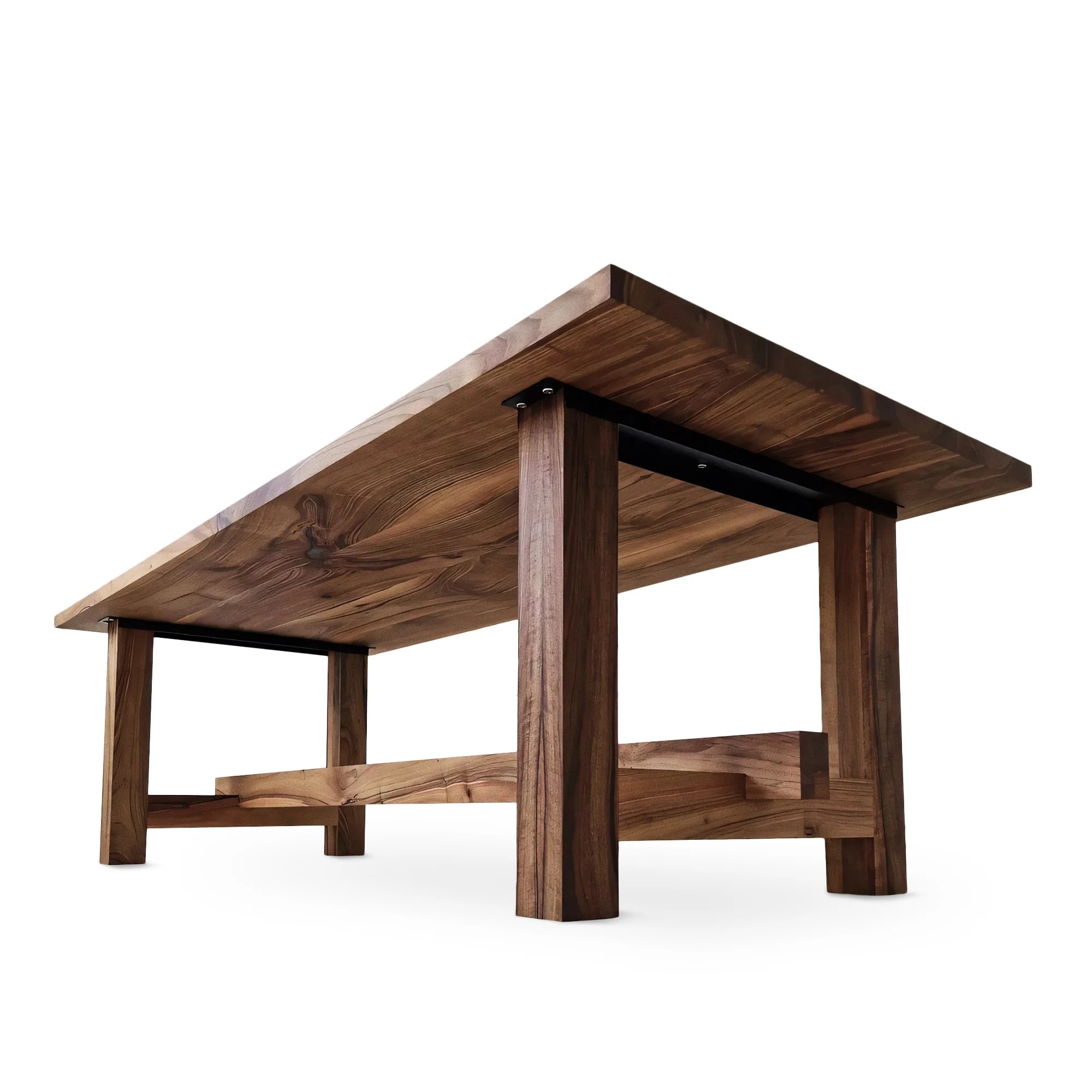 Rustic Extendable Walnut Dining Table S10 Home Furniture