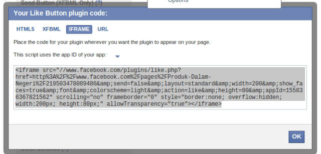 Like Button Facebook developers