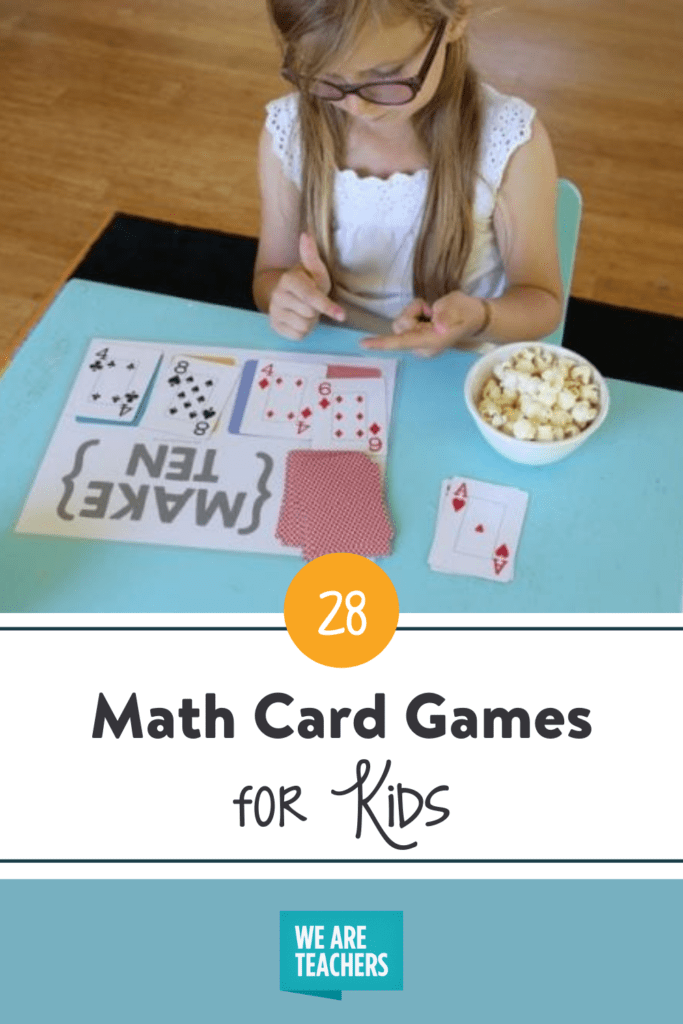 Kit includes everything needed to play math games: 28 Math Card Games Students And Teachers Will Love Weareteachers