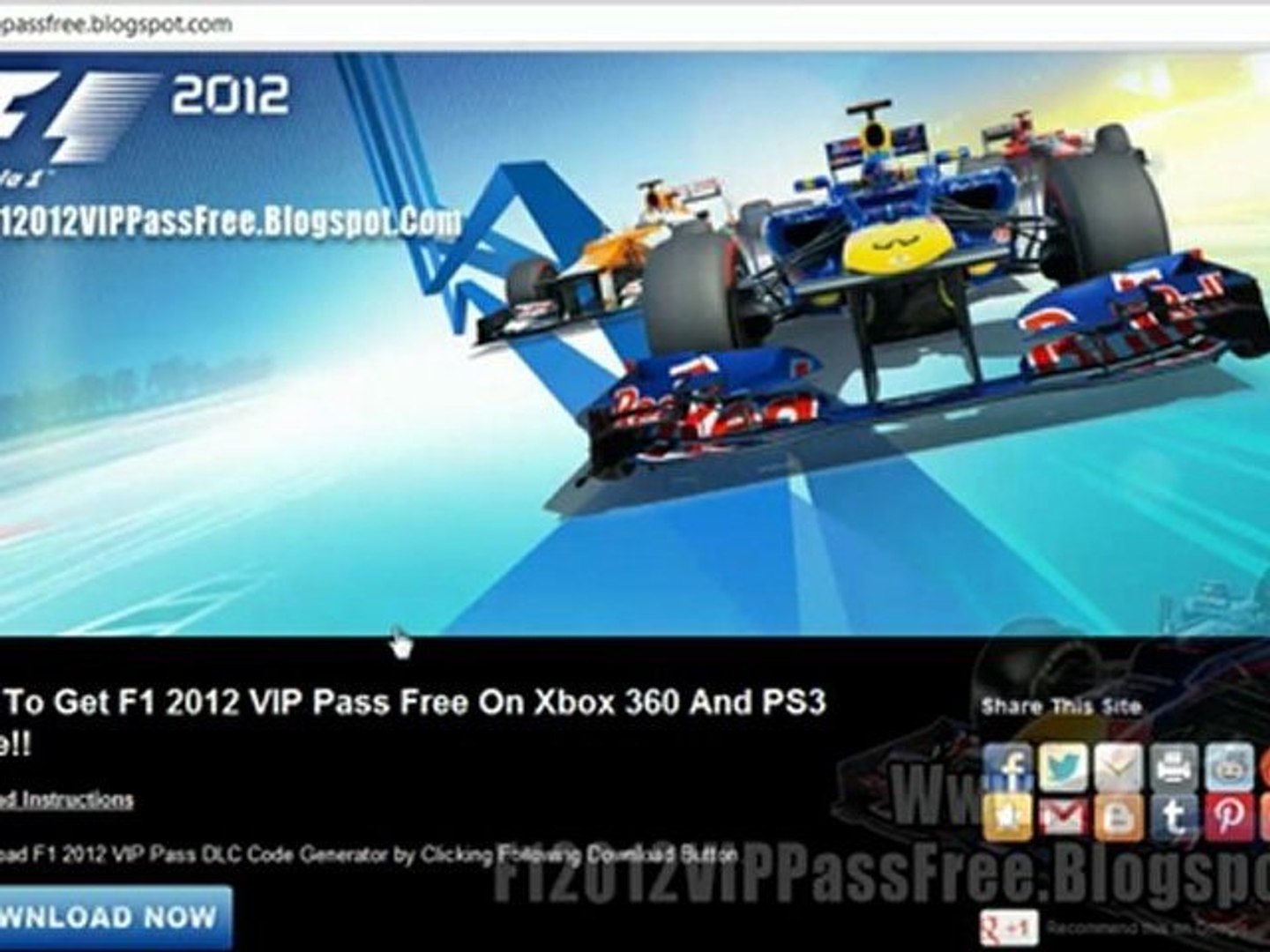 F1 2012 Vip Pass Code Unlock Tutorial Xbox 360 Ps3