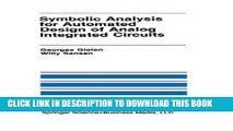 Pdf Symbolic Analysis Of Analog Circuits Techniques And