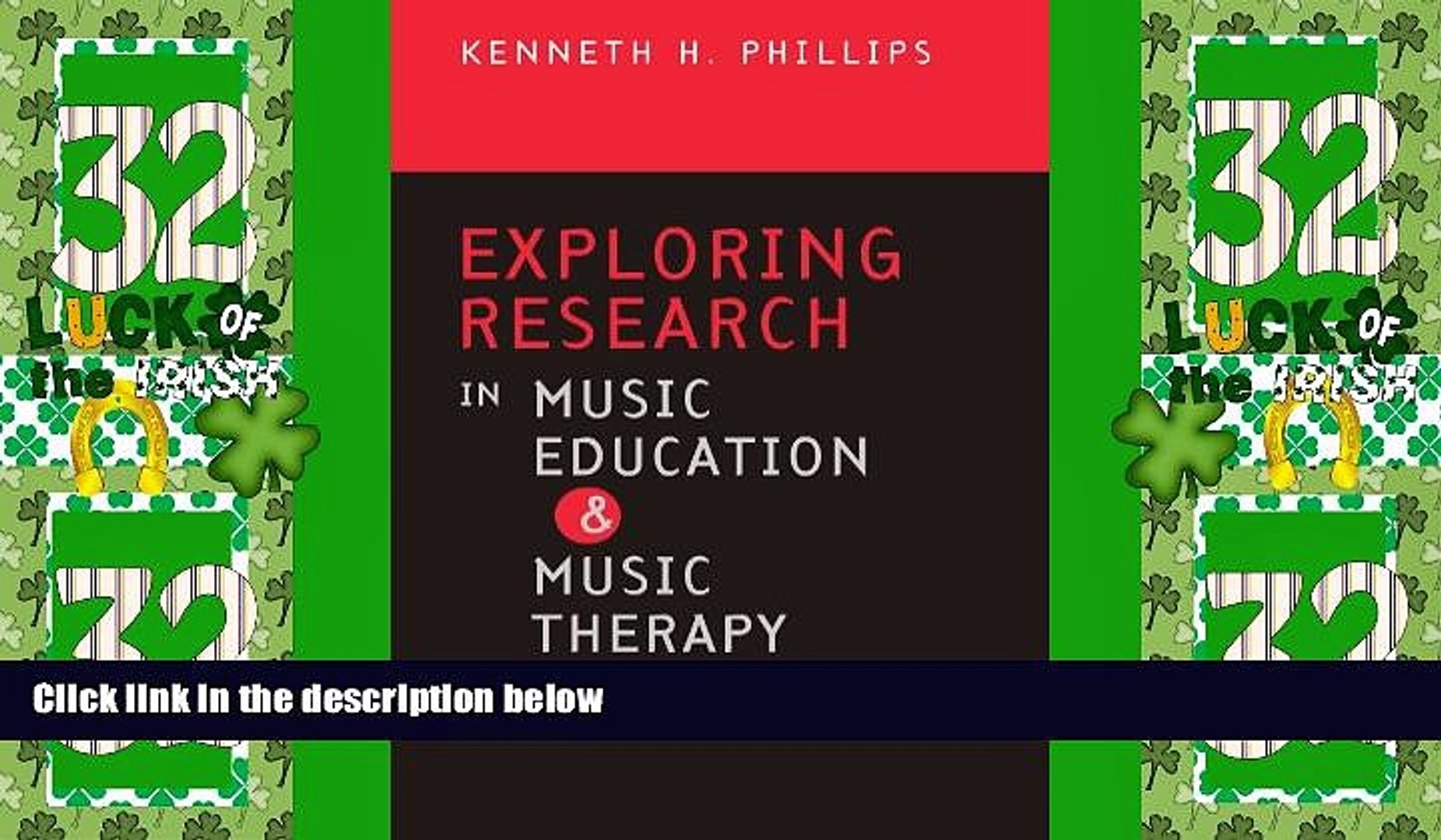 Best Price Exploring Research In Music Education And Music Therapy Kenneth H Phillips For Kindle