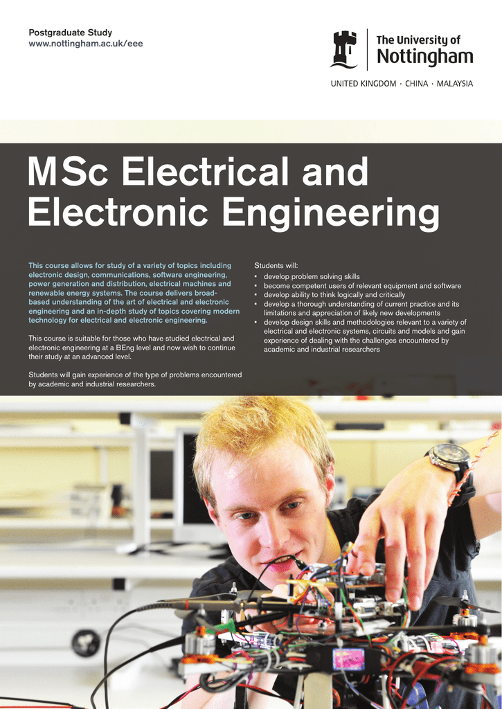 Msc Electrical And Electronic Engineering