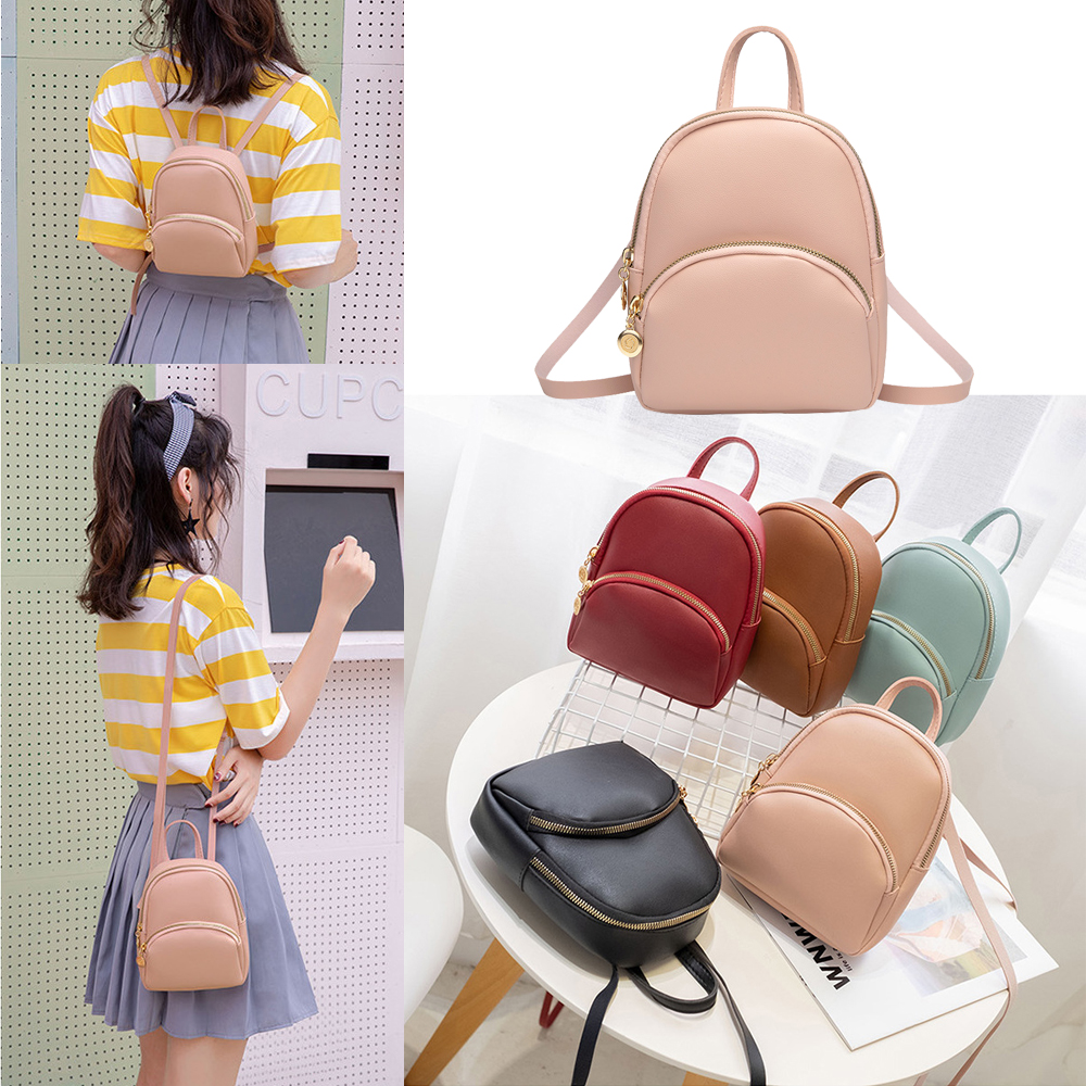 Women Girls Mini Backpack Leather Rucksack School Bag Travel Handbag Ebay