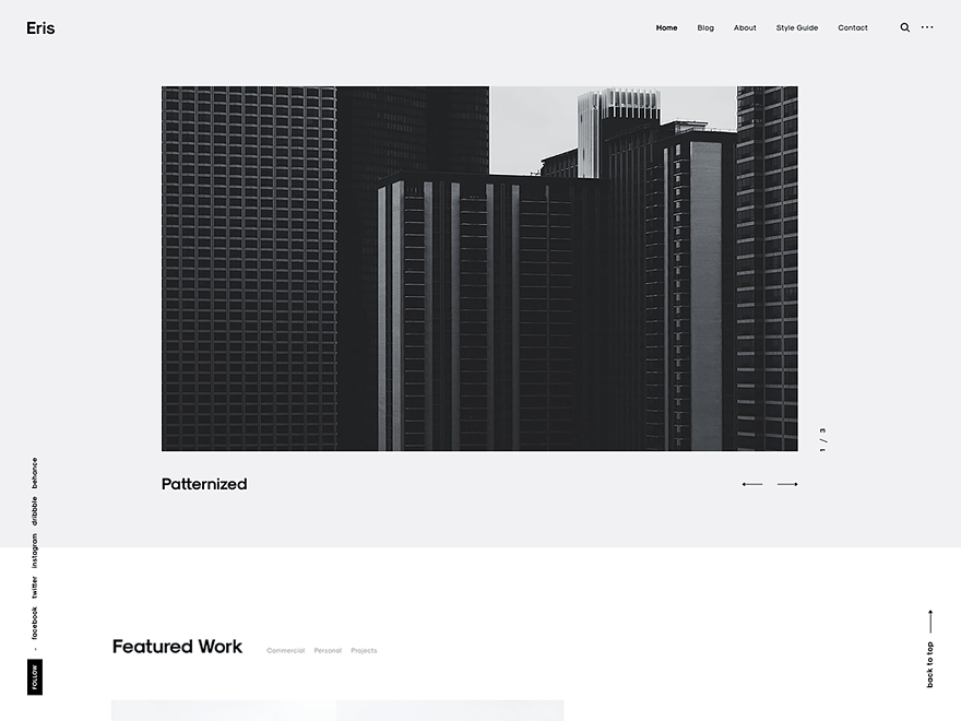 Eris is a crisp and elegant portfolio theme. You can use showcase all your different projects as a unified and beautiful story.