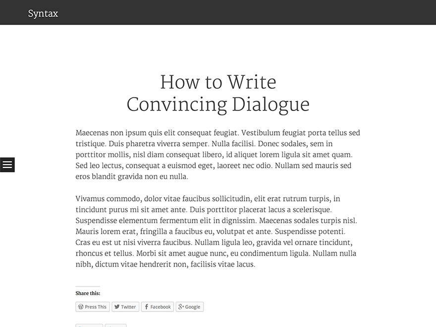 Syntax Theme — WordPress.com