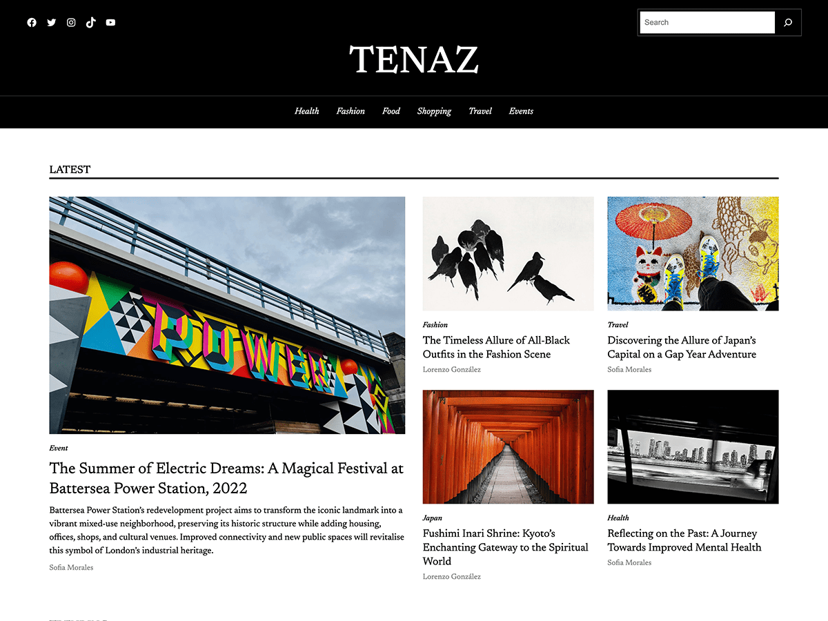 Tenaz is a classic “magazine” theme with a rich, dense homepage perfect for pro-bloggers.