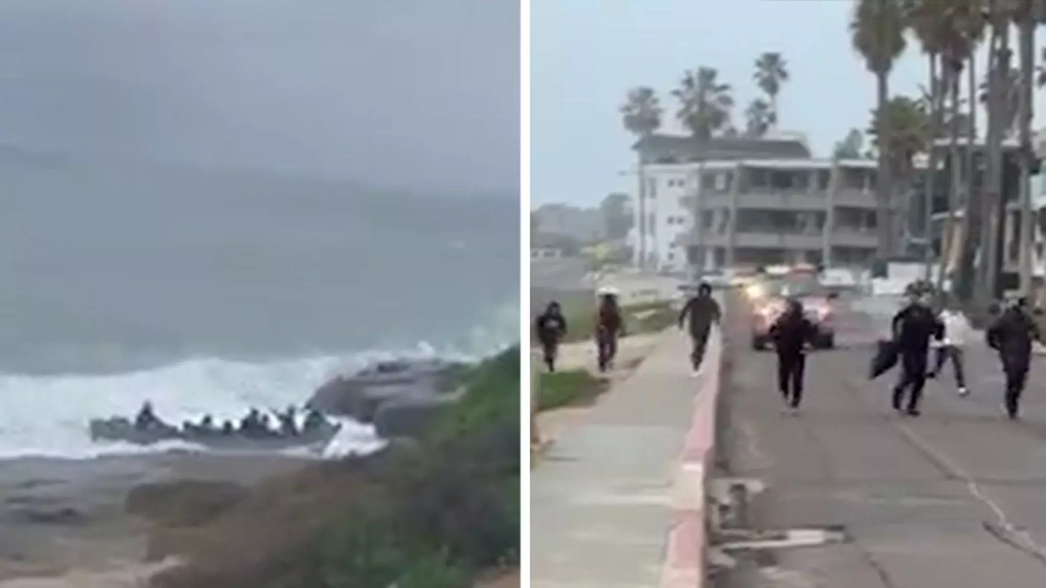 The Shocking Arrival: Migrants Disembark Boat and Flee into California Town