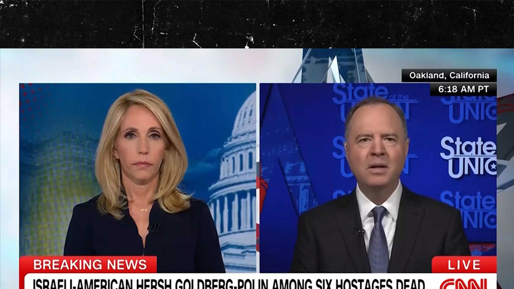 Adam Schiff Calls for Justice After Six Israeli Hostages Killed by Hamas