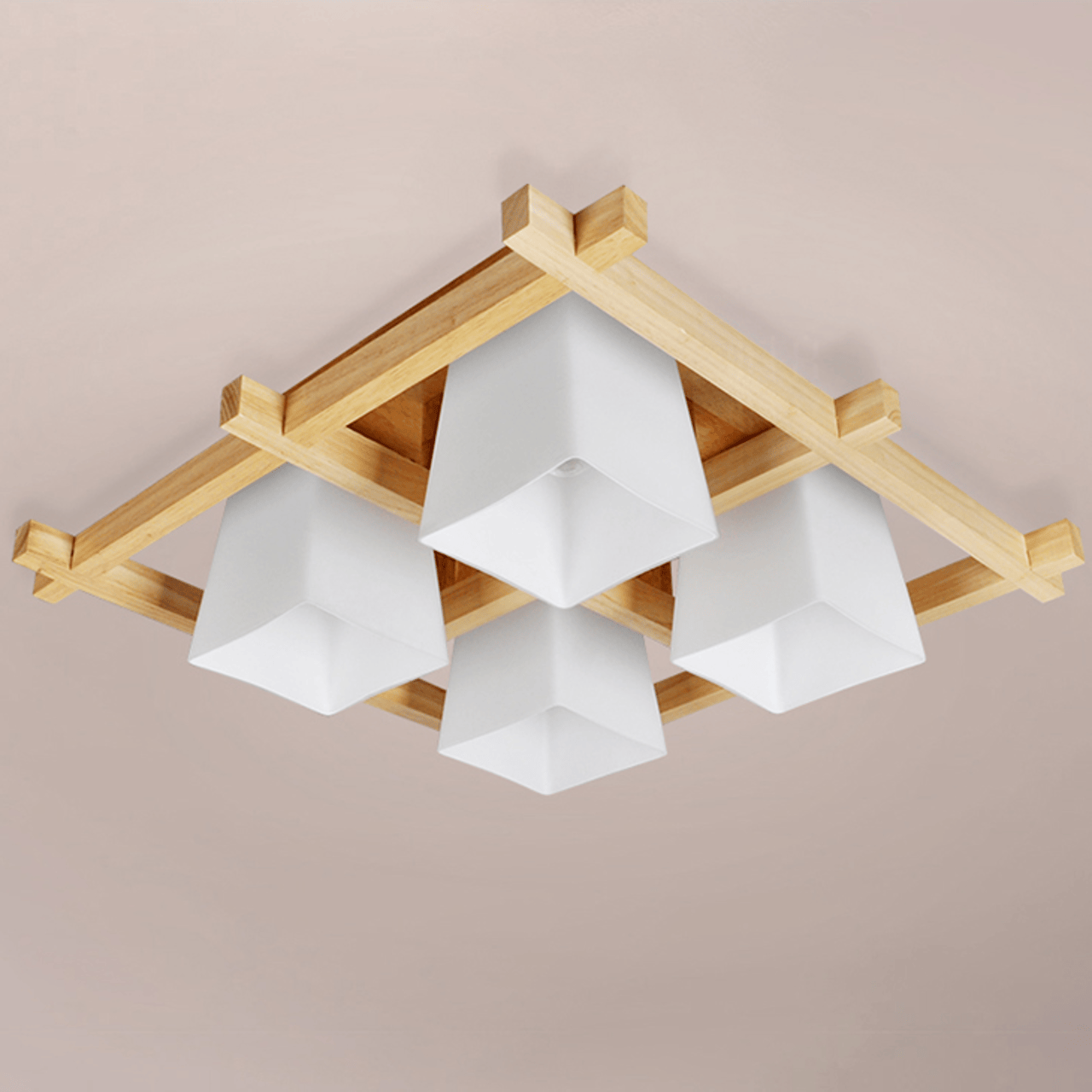 Nordic Wooden Tatami Style Ceiling Light Jx09