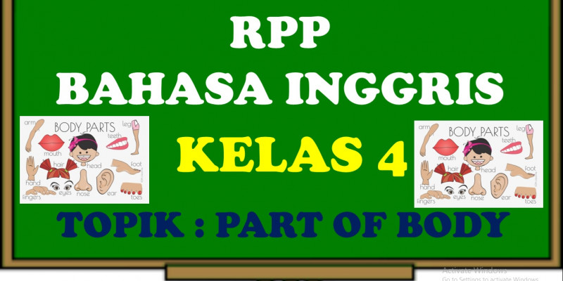 Guru Berbagi Rpp Bahasa Inggris Kelas 4 Topik Part Of Body