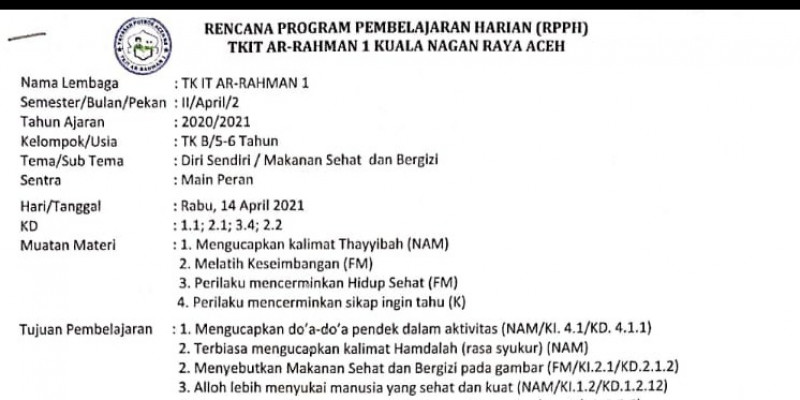 Diriku sendiri (kesukaan dan hobi). Guru Berbagi Tema Diriku Sub Tema Makanan Sehat Dan Bergizi