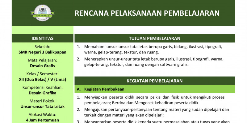 Desaingrafis #tkjdalam mendesain sebuah objek kita diharuskan untuk menata objek dan menarik perhatian orang lain. Guru Berbagi Rpp Mapel Desain Grafis Kelas Xii Desain Grafika