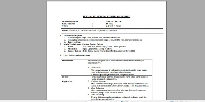 Rpp kurikulum 2013 sd bahasa inggris kelas 2 revisi 2018 semester 1 dan 2 format doc. Guru Berbagi Rpp Bahasa Inggris Kelas 9 Semester 2