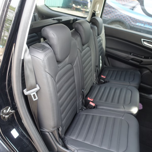 Ford Galaxy 2nd Gen Black Grey Leatherette Seat Covers 