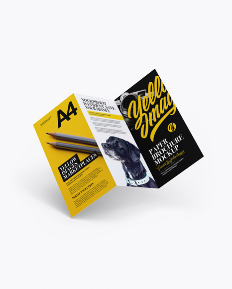 Download A4 4 Fold Brochure Mockup Free Free Mockups Psd Template Design Assets
