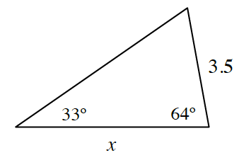 The angle on the left is . CPM Homework Help : INT3 Problem 7-80