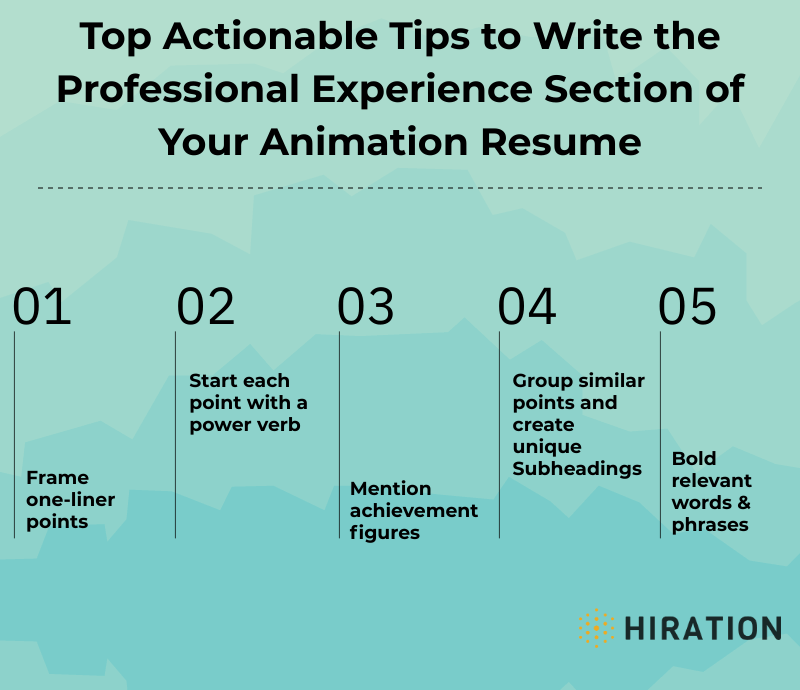 Many 2d animators have excellent drawing skills, but may not have the abilities and experience that combine to make a jobseeker the candidate that hiring . Animation Resume: The 2021 Guide with 20+ Animation Resume Samples