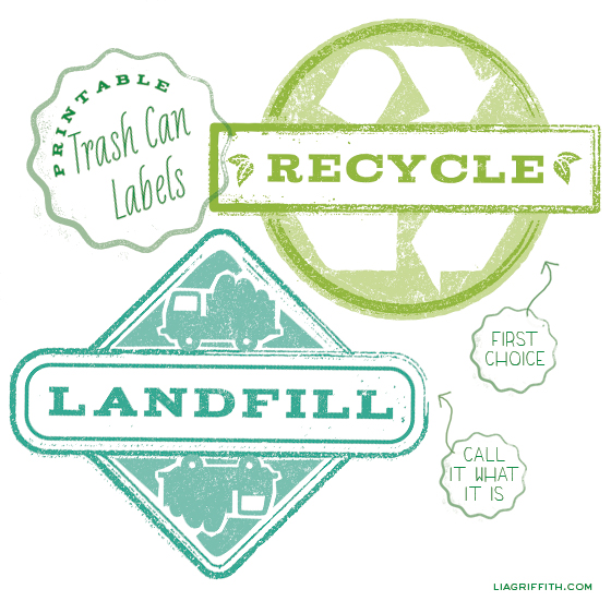 printable trash can labels lia griffith