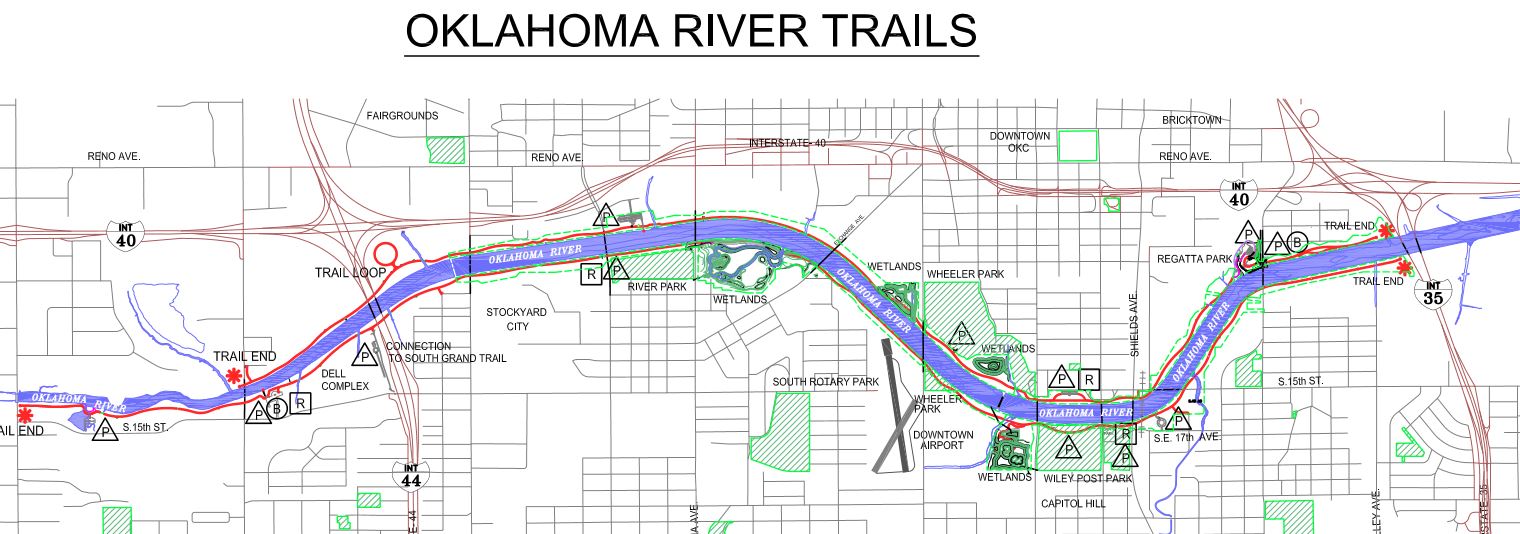 Ride River Trail Oklahoma Bicycle Society OKC River Trail