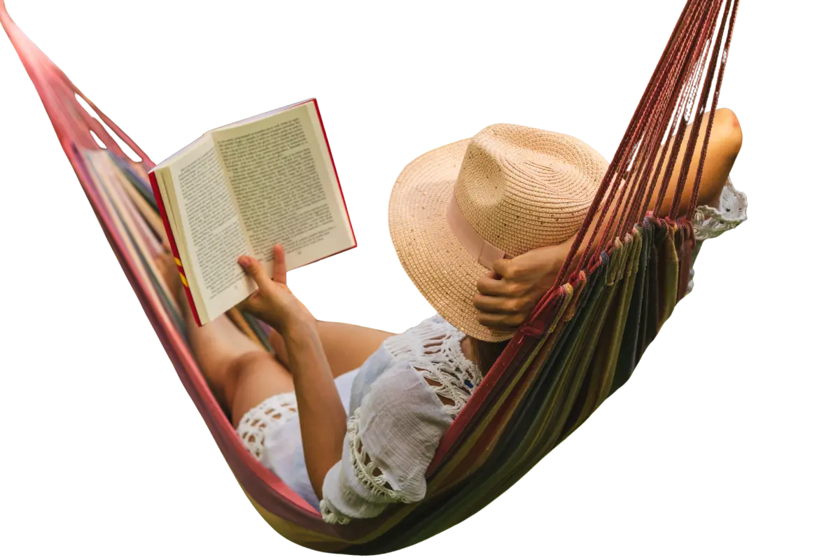 Reading a book