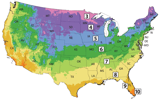 US Growing Zone Map Find Your Plant Hardiness Zone Breck S Zone Map4 