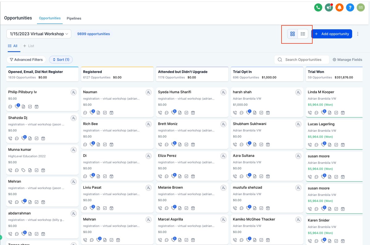 Viewing your CRM records 1