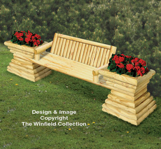 Planter Woodworking Plans Landscape Timber Garden Bench Plan