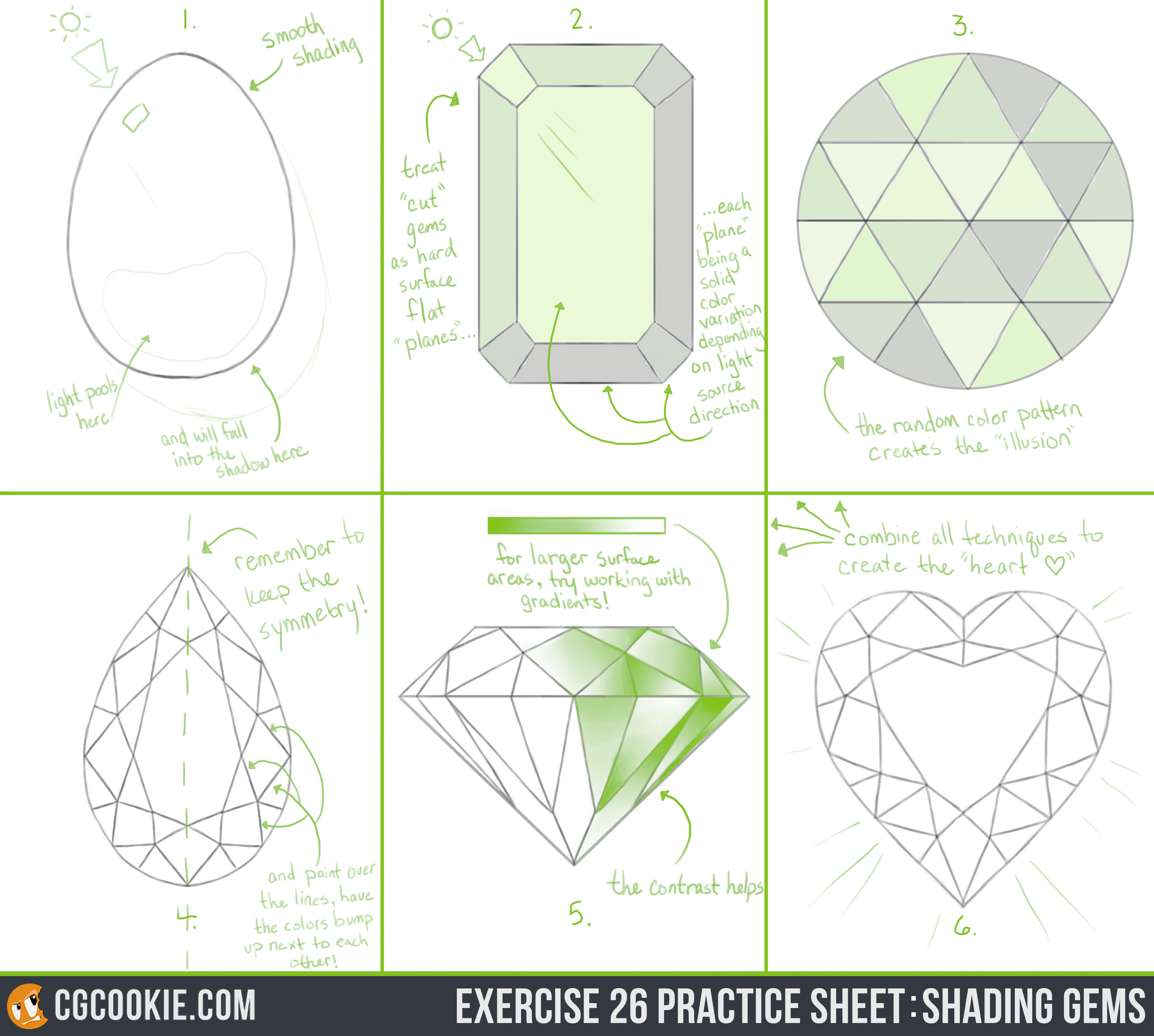 The worksheet illustrates that the sun's position . Shading Gems Cg Cookie